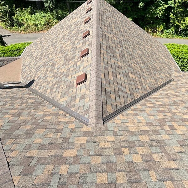 Black exterior home accents on home in Oak Grove. OR