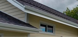 steel gutters installed on home in vancouver