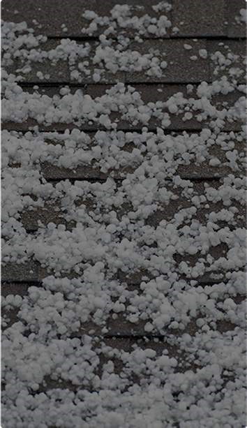 Hail Damage from hail storm in Portland